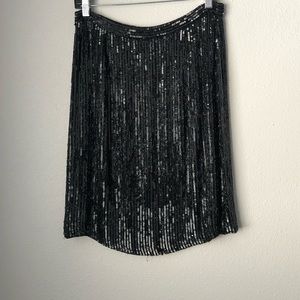 INC Black Sequin Skirt
